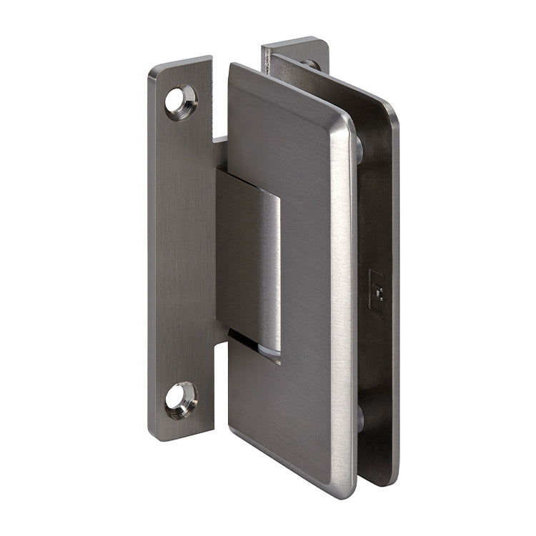 Wall to Glass 90° Full Back Plate Cologne 037 Series Wall Mount 'H' Hinge, Heavy Duty, C0L037