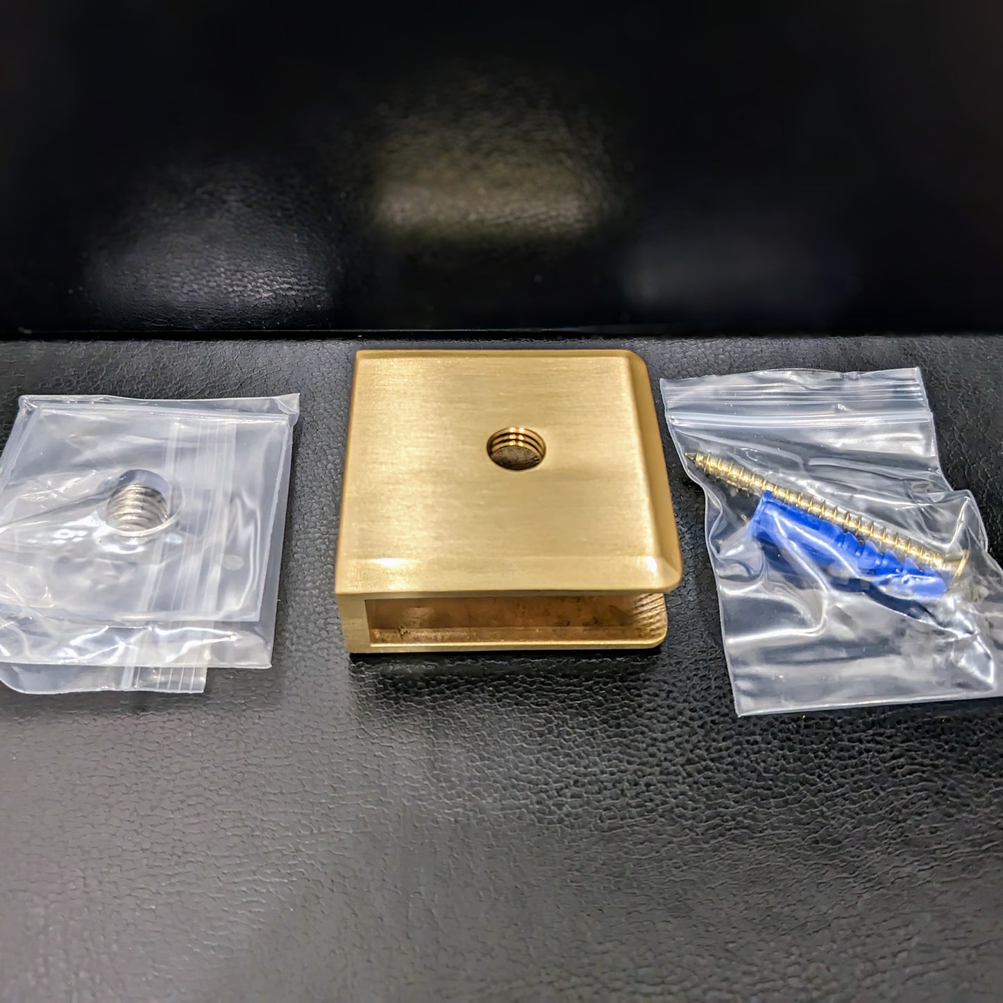 No Fabrication Fixed Panel Glass Clamp for 3/8" Thick Glass & Shower Panels