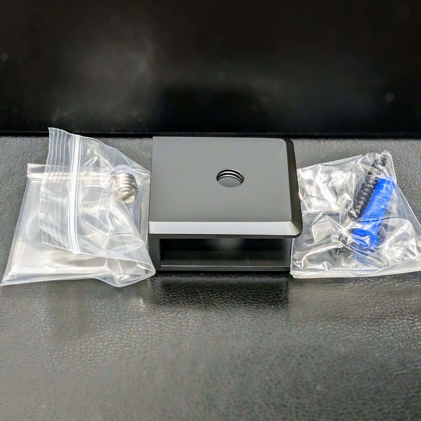 No Fabrication Fixed Panel Glass Clamp for 3/8" Thick Glass & Shower Panels