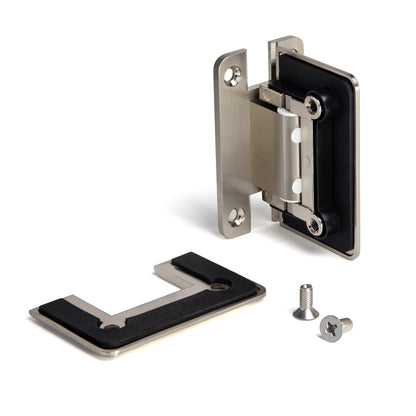 P1N037 Standard Wall Mount Hinge - Full Back Plate - Matte Black