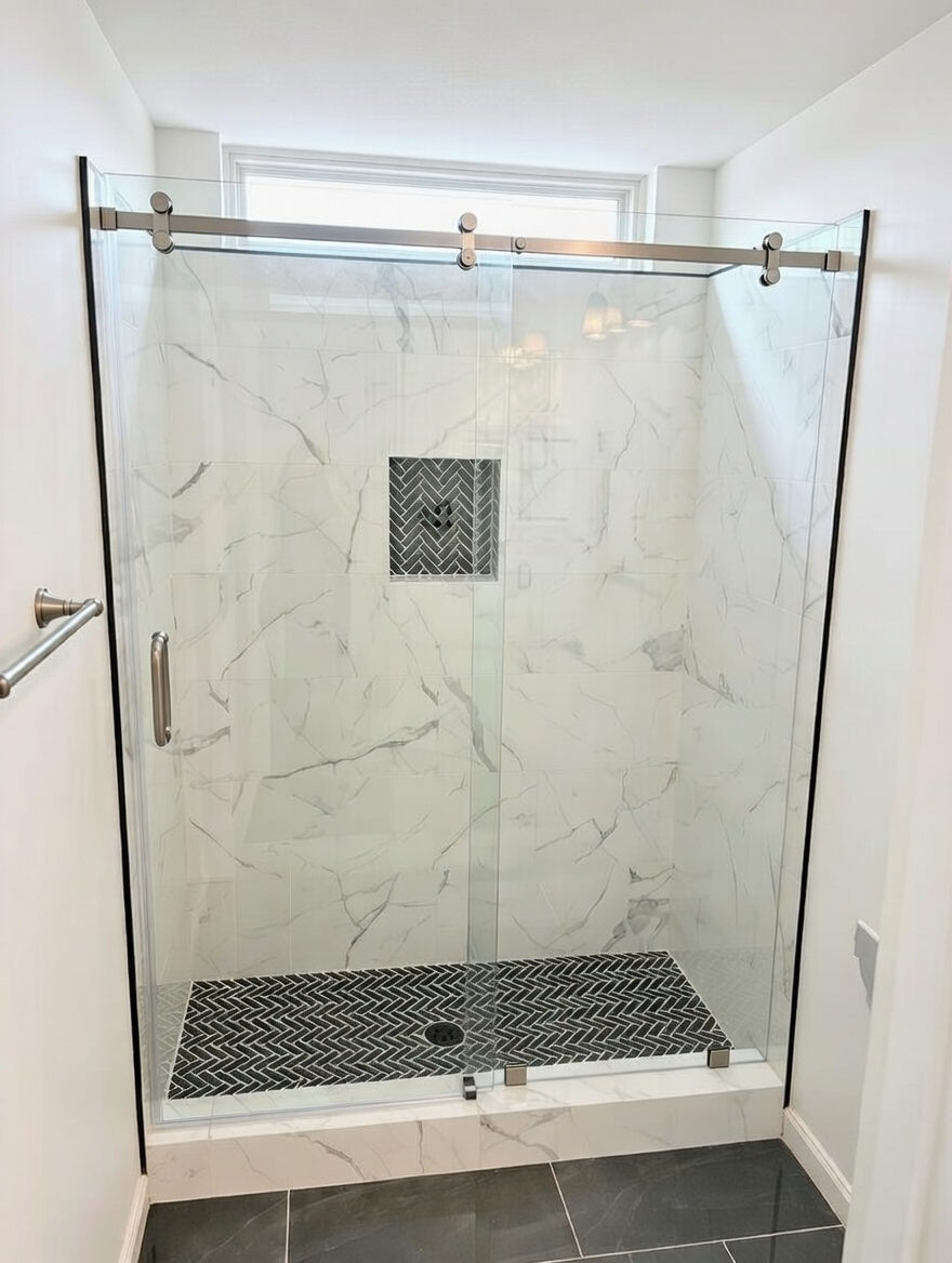 Serenity Brushed Nickel Sliding System